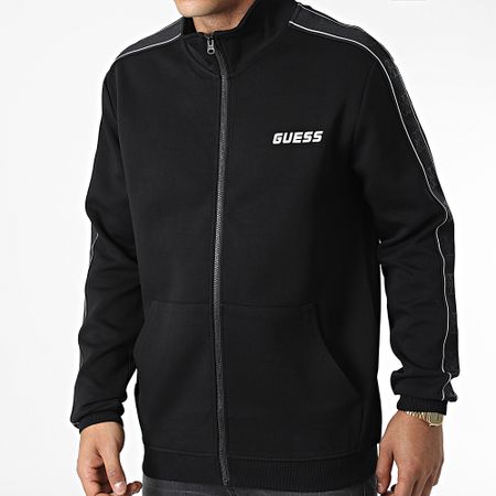 Guess - Chaqueta con cremallera y rayas Z2YQ10-KA3P1 Negro