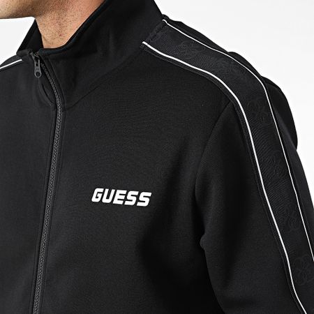 Guess - Chaqueta con cremallera y rayas Z2YQ10-KA3P1 Negro