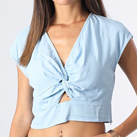 Vero Moda - Jesmilo Women's Crop Top Azul claro