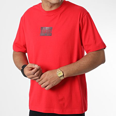 Parental Advisory - Oversize Camiseta Large Small Tag Rojo Negro