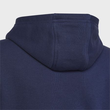 Adidas Originals - HK0272 Sudadera con capucha Trefoil para niño Azul marino