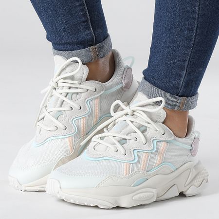 Adidas Originals - Ozweego Zapatillas Mujer GW6803 Nube Blanco Tizón Naranja Casi Azul