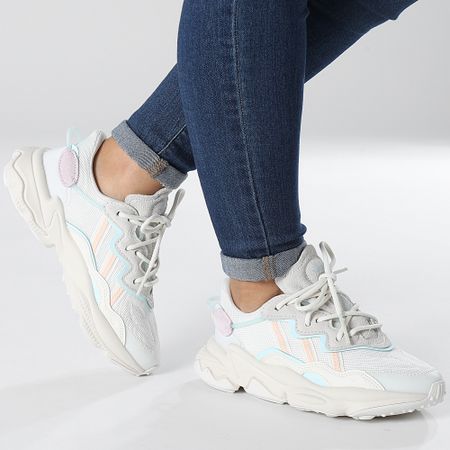 Adidas Originals - Ozweego Zapatillas Mujer GW6803 Nube Blanco Tizón Naranja Casi Azul