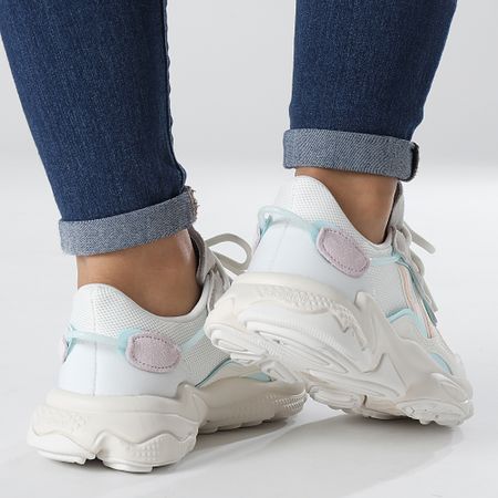 Adidas Originals - Ozweego Zapatillas Mujer GW6803 Nube Blanco Tizón Naranja Casi Azul