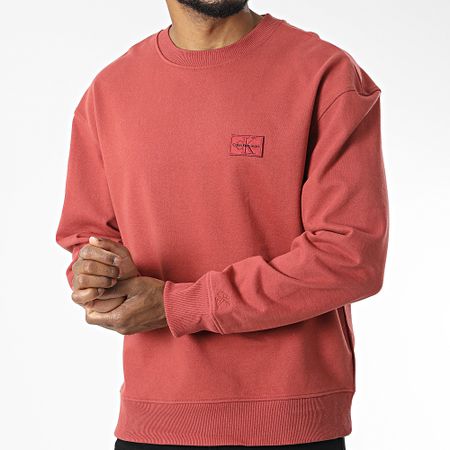 Calvin Klein - Sudadera con cuello redondo 1544 Rojo ladrillo