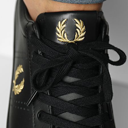 Fred Perry - B721 Zapatillas de piel negras