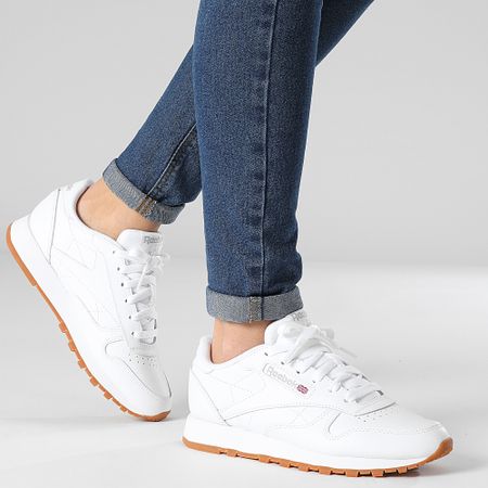 Reebok - Zapatillas Mujer Classic Piel GY0956 Calzado Blanco Pure Grey 3 Reebok Gris 03