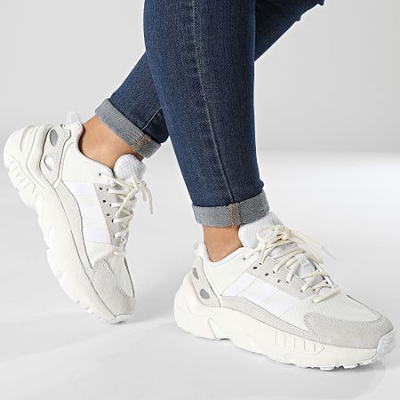 Adidas Originals - Zapatillas Mujer ZX 2K Boost GX9546 Off White Ecru Tint