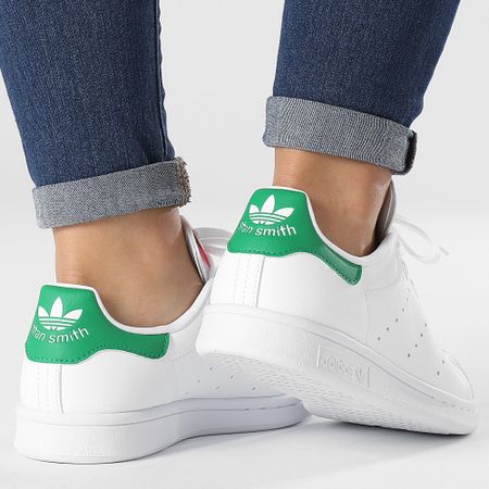 Adidas Originals - Stan Smith Zapatillas Mujer GY1508 Nube Blanco Verde Bliss Rosa