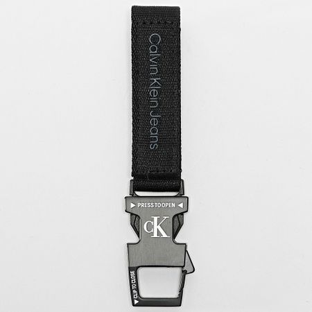 Calvin Klein - Llavero Mono Plata 9864 Negro