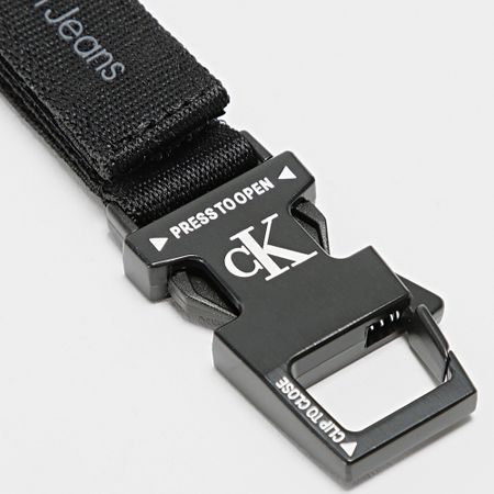 Calvin Klein - Llavero Mono Plata 9864 Negro