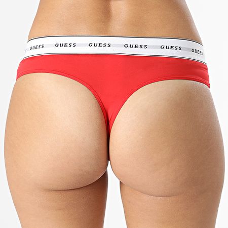 Guess - Tanga Encaje Mujer O2BE00 Rojo