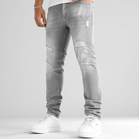 LBO - Vaqueros Regular Fit Con Destroy 2674 Denim Gris Claro