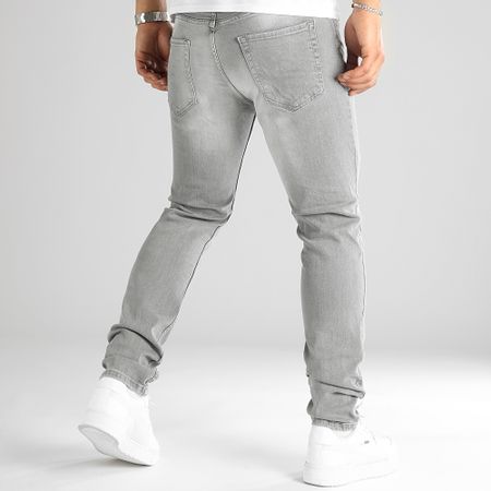 LBO - Vaqueros Regular Fit Con Destroy 2674 Denim Gris Claro