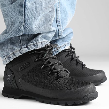 Timberland - Botas Euro Sprint Mid Hiker Impermeable A1QHR Punto Negro