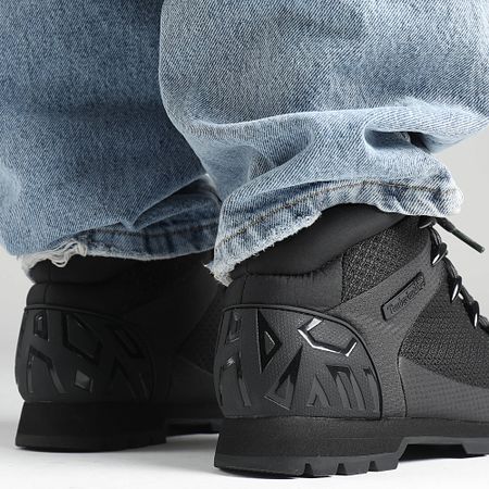Timberland - Botas Euro Sprint Mid Hiker Impermeable A1QHR Punto Negro