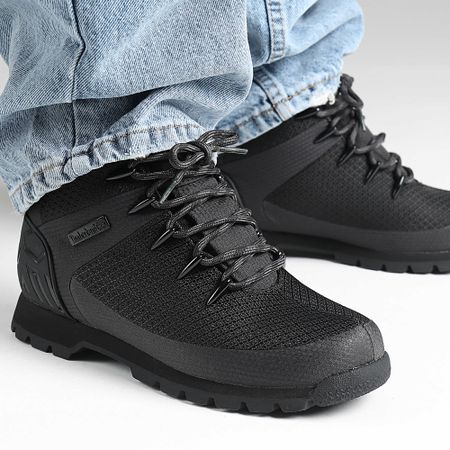 Timberland - Botas Euro Sprint Mid Hiker Impermeable A1QHR Punto Negro