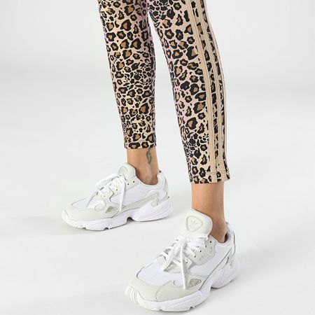 Adidas Originals - Legging de mujer con rayas HK5191 Beige leopardo