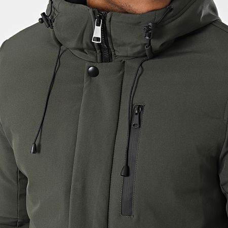 Classic Series - Parka con capucha verde caqui