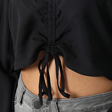 Only - Nova Life Crop Top Cuello en V Mujer Negro