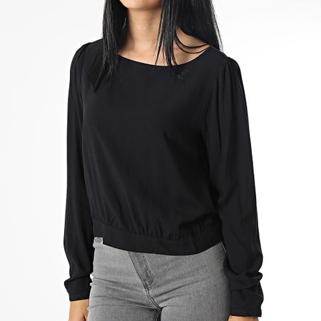 Only - Nova Life Top de manga larga para mujer Negro