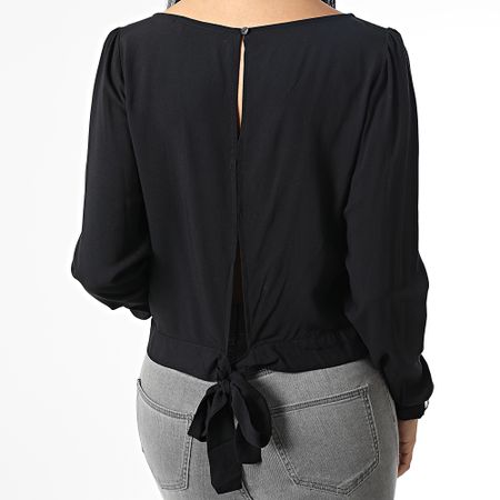 Only - Nova Life Top de manga larga para mujer Negro