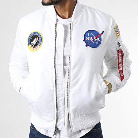 Alpha Industries - Cazadora MA-1 VF Nasa 166107 Blanco