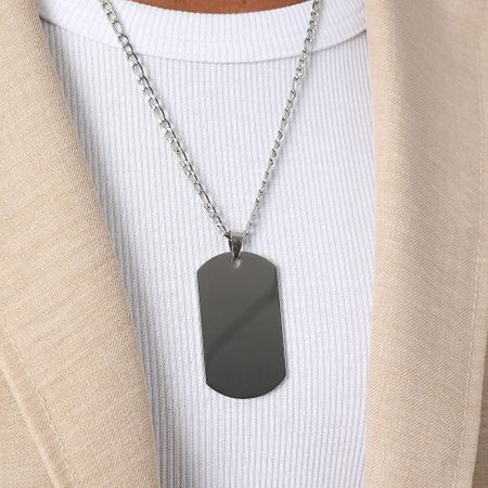 LBO - Collar Placa Militar Plata