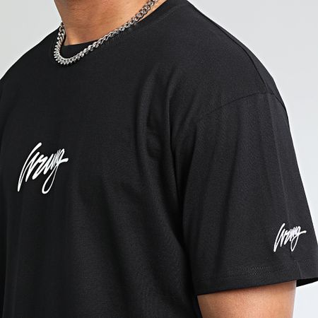 Classic Series - Oversize Camiseta Large Drip Logo Negro Blanco