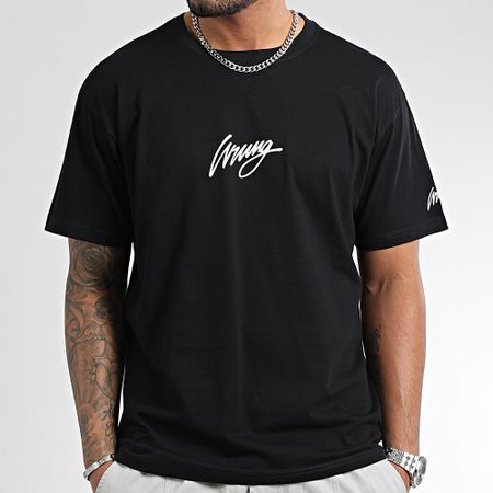 Classic Series - Oversize Camiseta Large Drip Logo Negro Blanco