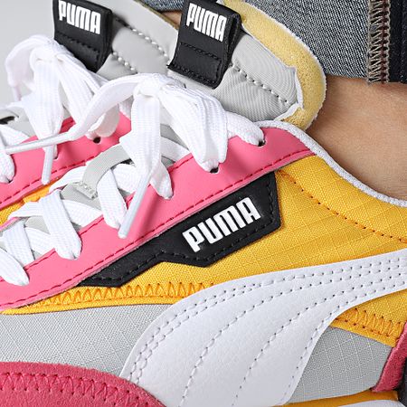 Puma - Mujer Future Rider Play On 371149 Gris Violeta Puesta de Sol Rosa