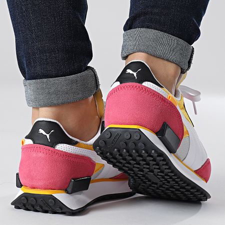 Puma - Mujer Future Rider Play On 371149 Gris Violeta Puesta de Sol Rosa