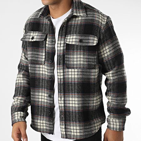 Classic Series - Pablo Negro Beige Camisa de cuadros holgada