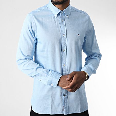 Tommy Hilfiger - Core Flex Camisa Manga Larga Dobby 5038 Azul Claro