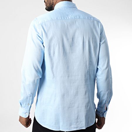 Tommy Hilfiger - Core Flex Camisa Manga Larga Dobby 5038 Azul Claro