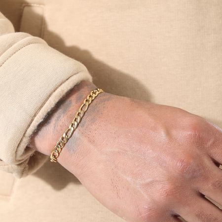 LBO - Figaro Pulsera de malla de oro de 5,5 mm