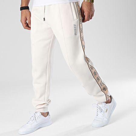 Guess - Pantalones de chándal a rayas Z2YB09-KB3P2 Beige