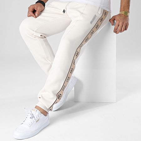 Guess - Pantalones de chándal a rayas Z2YB09-KB3P2 Beige
