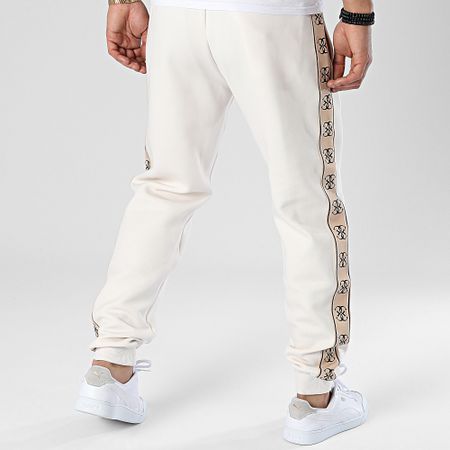 Guess - Pantalones de chándal a rayas Z2YB09-KB3P2 Beige