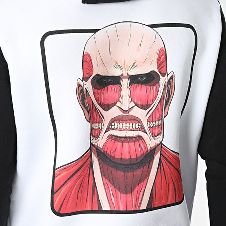 Attaque des Titans - Sudadera con capucha Colossal Titan Blanco Negro