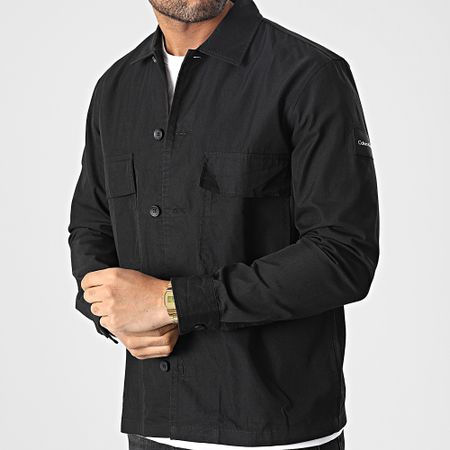 Calvin Klein - Sobrecamisa de manga larga de algodón y nailon 9920 Negro