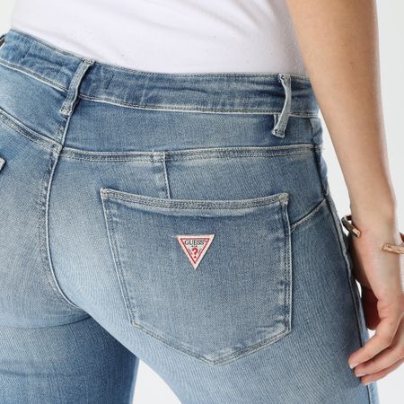 Guess - Vaqueros Mid Curve Skinny para mujer W2YAJ2-D4Q01 Azul Denim