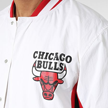 Mitchell and Ness - Chaqueta NBA Chicago Bulls Auténtica Blanca