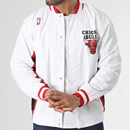 Mitchell and Ness - Chaqueta NBA Chicago Bulls Auténtica Blanca