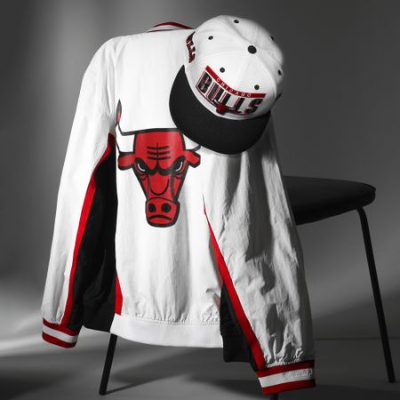 Mitchell and Ness - Chaqueta NBA Chicago Bulls Auténtica Blanca