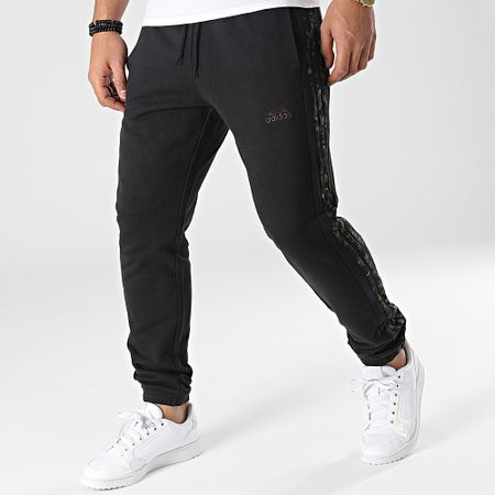 Adidas Performance - Pantalón de chándal a rayas de camuflaje IC0053 Negro