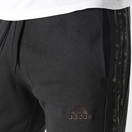 Adidas Performance - Pantalón de chándal a rayas de camuflaje IC0053 Negro