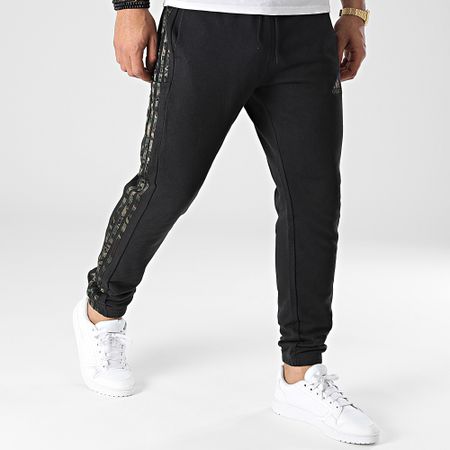 Adidas Performance - Pantalón de chándal a rayas de camuflaje IC0053 Negro