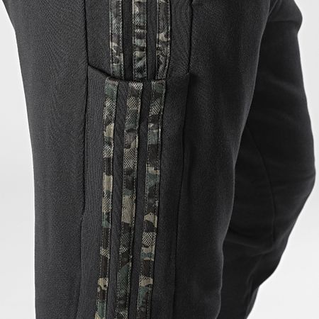 Adidas Performance - Pantalón de chándal a rayas de camuflaje IC0053 Negro