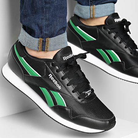 Reebok - Zapatillas Royal CL Jogger 3 GY8844 Core Negro Calzado Blanco Verde
